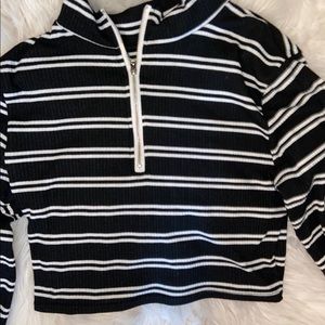 cropped long sleeve shirt